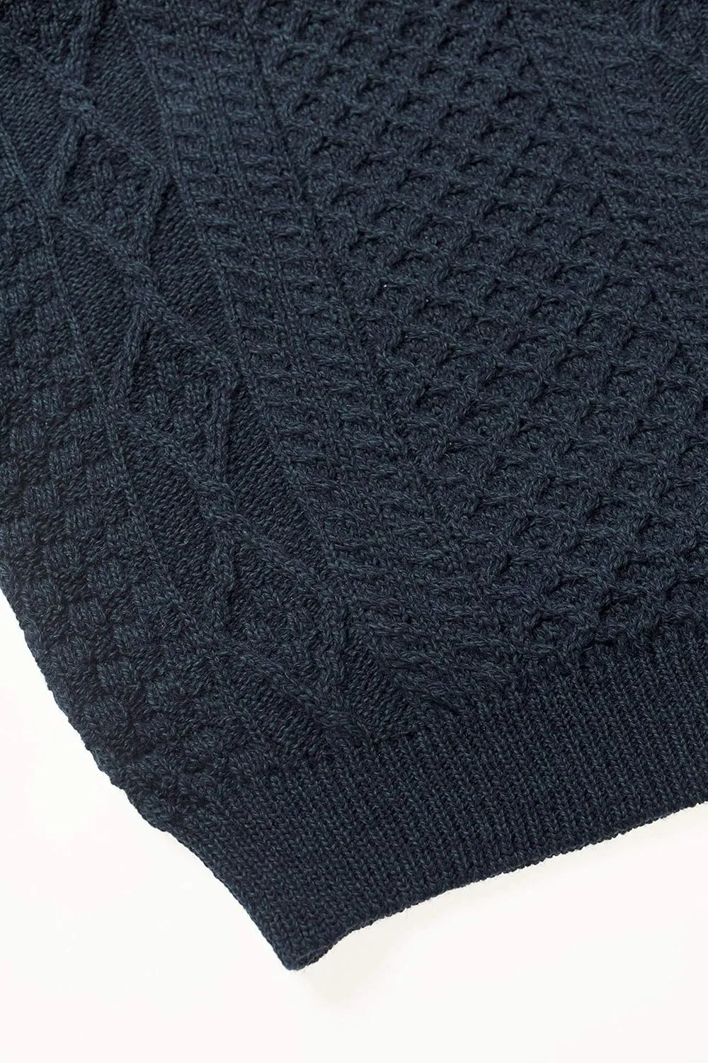 Aran Crafts Irish Soft Cable Knitted Crew Neck Unisex Sweater (100% Pure New Wool)