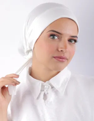 Cotton Kuwaiti With Tie Underscarf - Off White