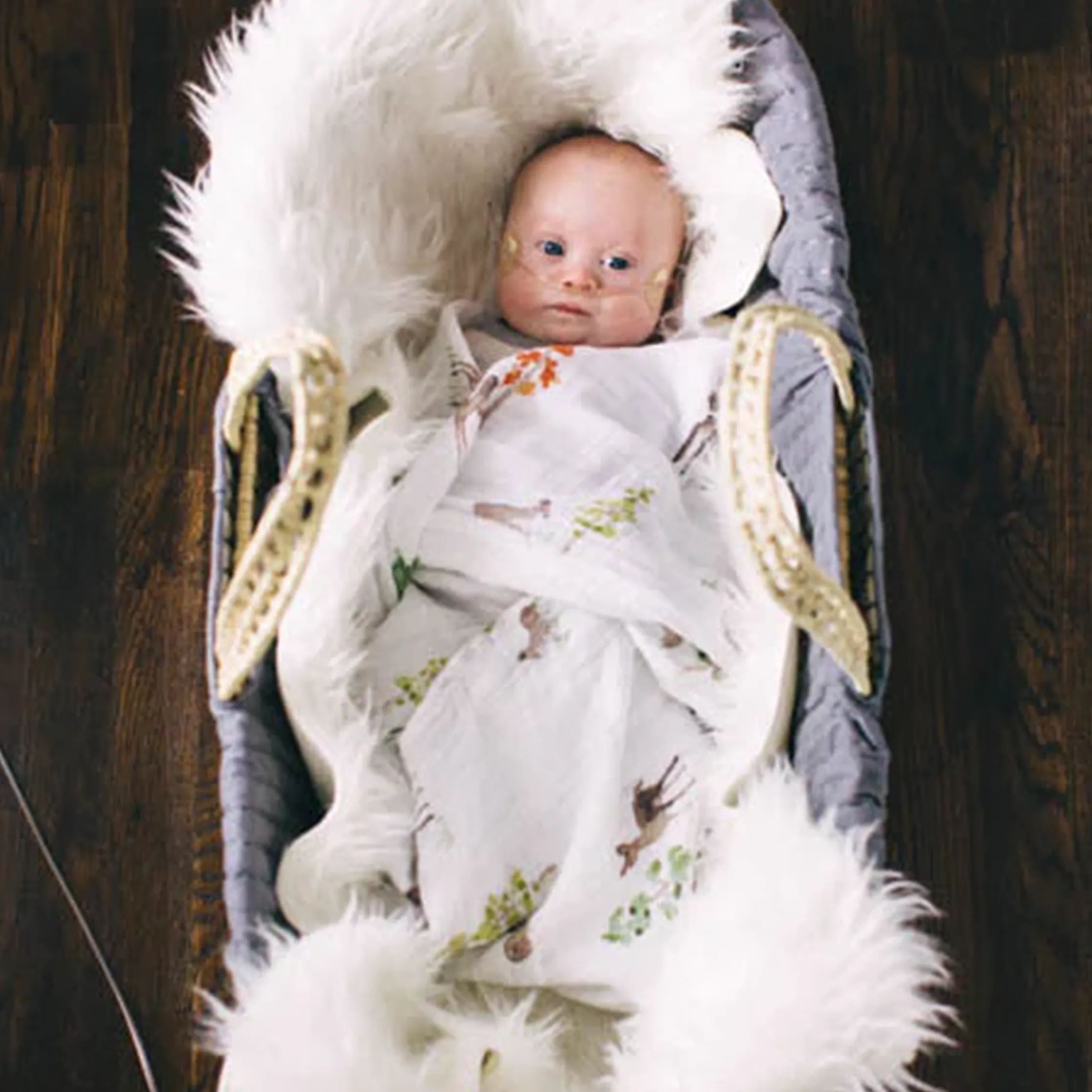 Cotton Muslin Swaddle Blanket - Oh Deer!