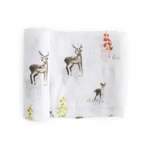 Cotton Muslin Swaddle Blanket - Oh Deer!