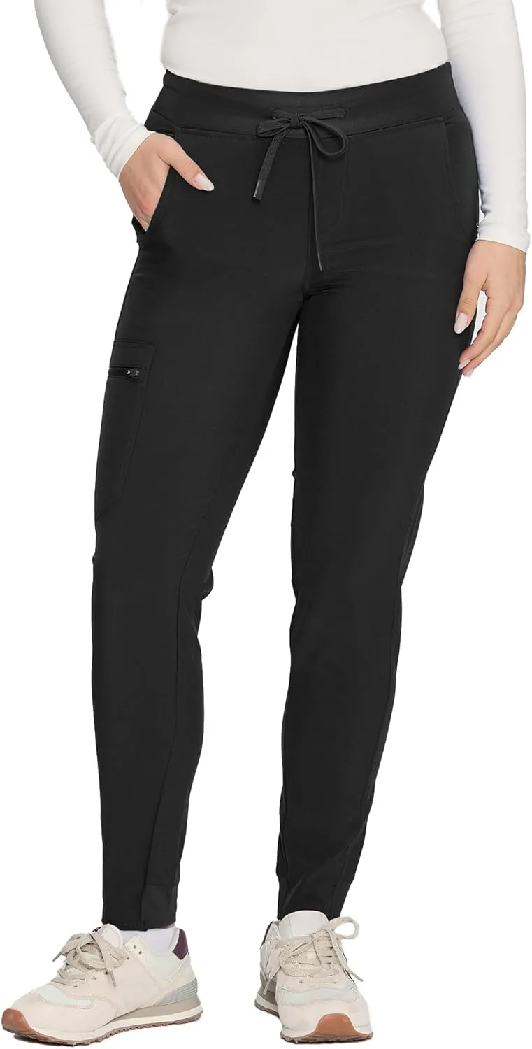 COZYFIT Medical Scrub Pants for Women - Soft Stretch,Drawstring Jogger Pants with 5 Pockets