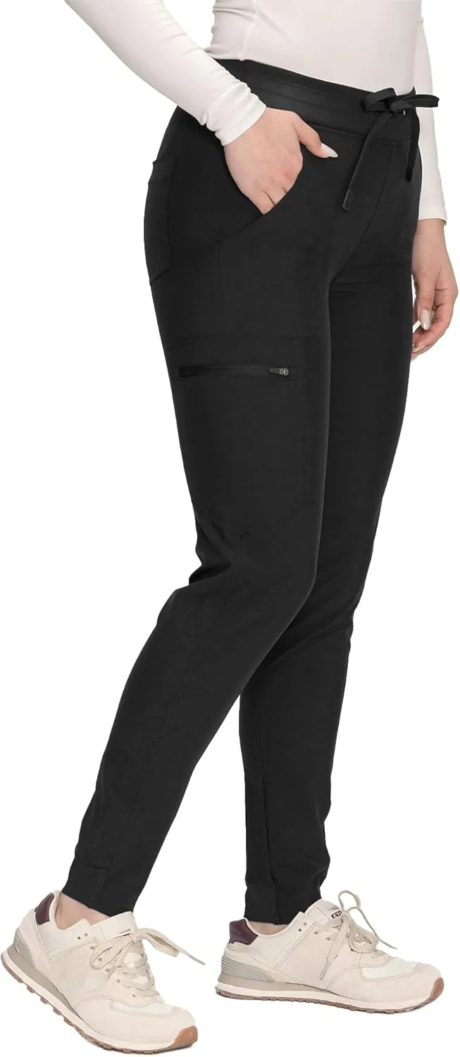 COZYFIT Medical Scrub Pants for Women - Soft Stretch,Drawstring Jogger Pants with 5 Pockets