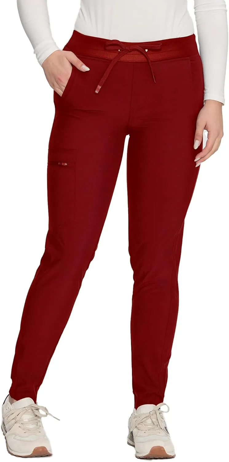 COZYFIT Medical Scrub Pants for Women - Soft Stretch,Drawstring Jogger Pants with 5 Pockets