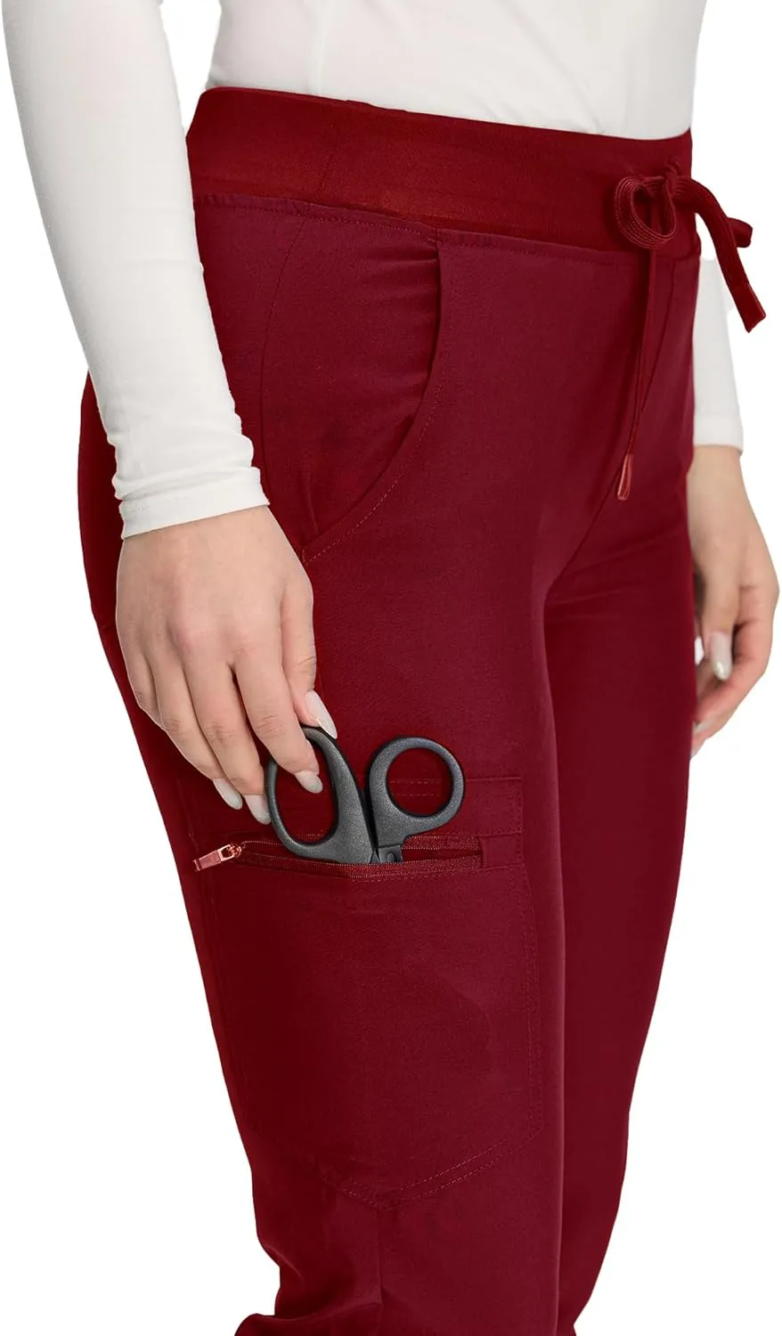 COZYFIT Scrub Pants for Women - Cargo Pants Scrubs with 7 Pockets,Soft Stretch