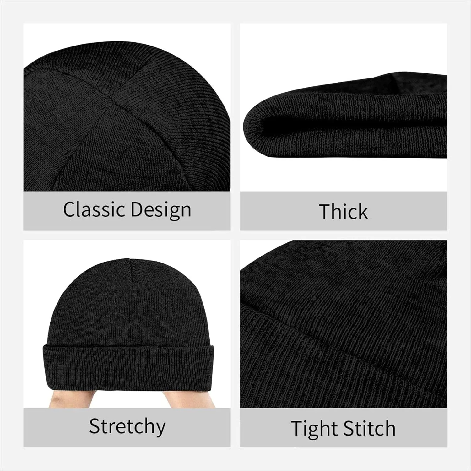 DARLEKS Men and Women Slouchy Beanie Hats Winter Knitted Caps Soft Warm Ski Hat Unisex Skull Cap