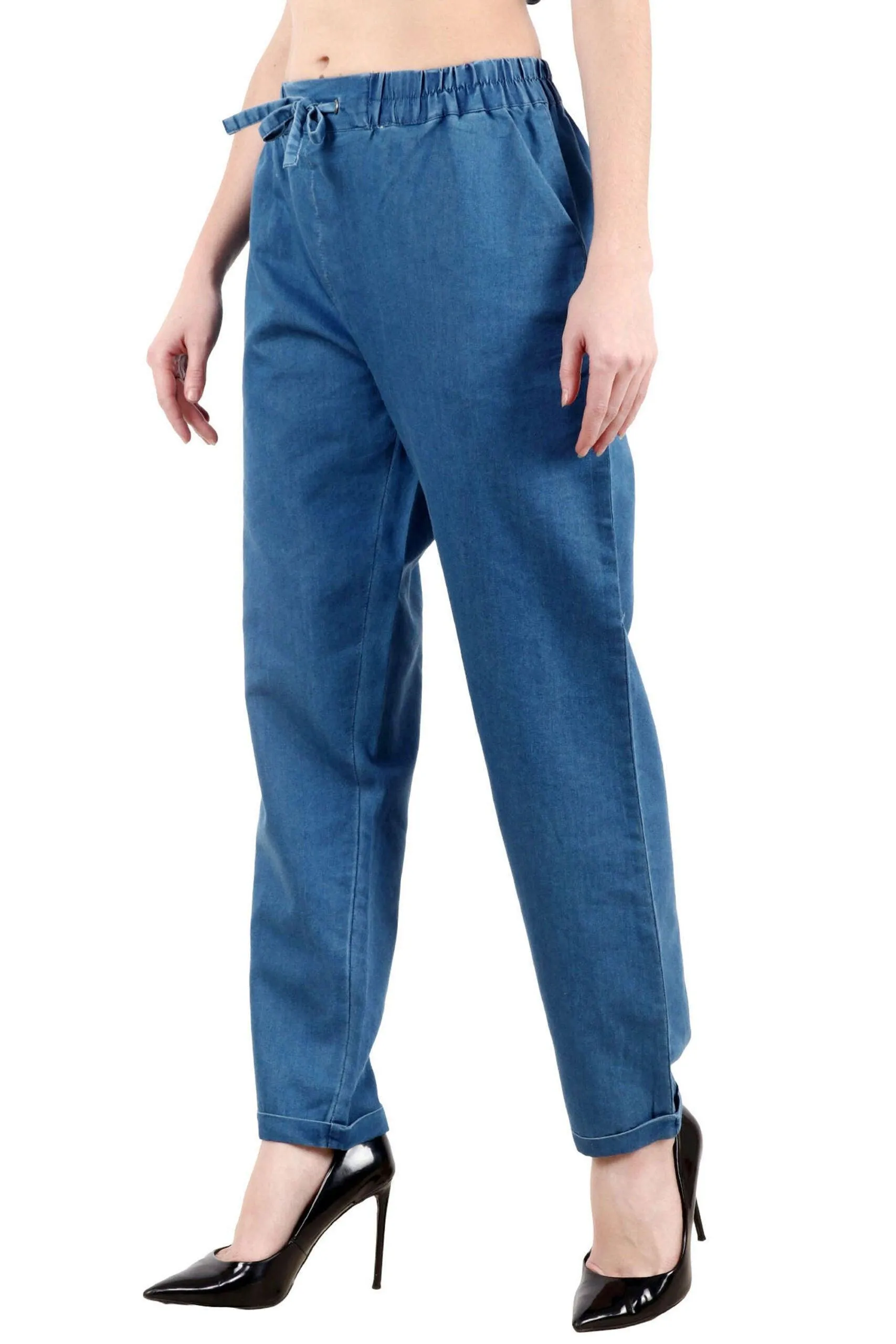 Denim Trouser with Drawstrings