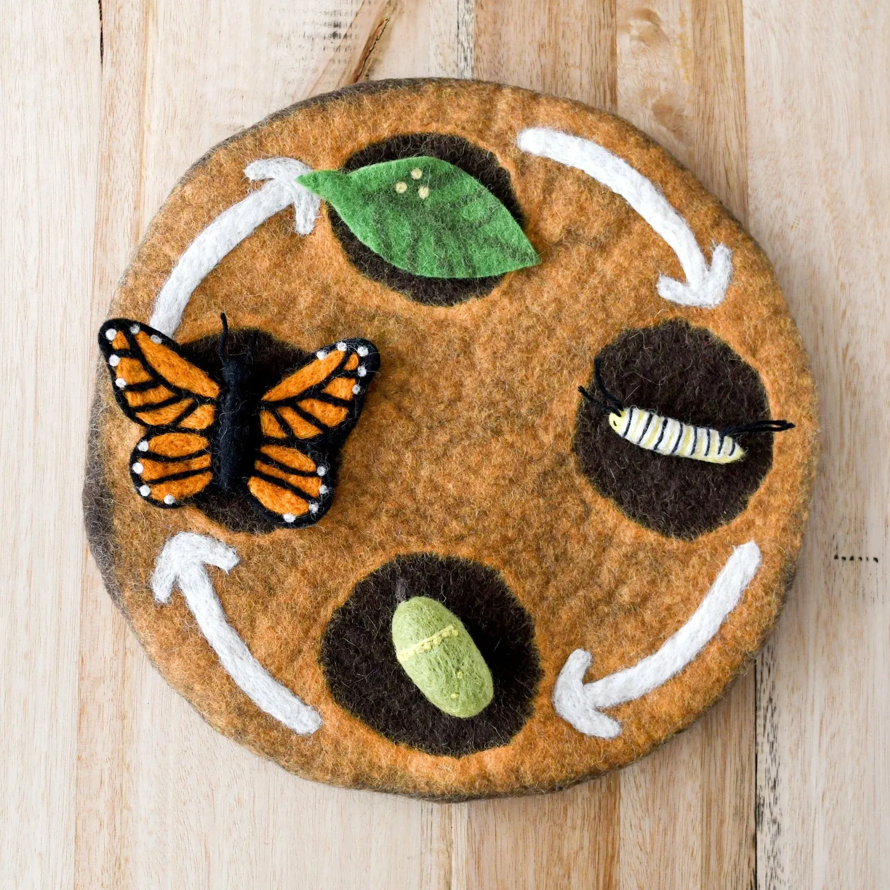 Felt Life Cycle Tray Playmat Earth