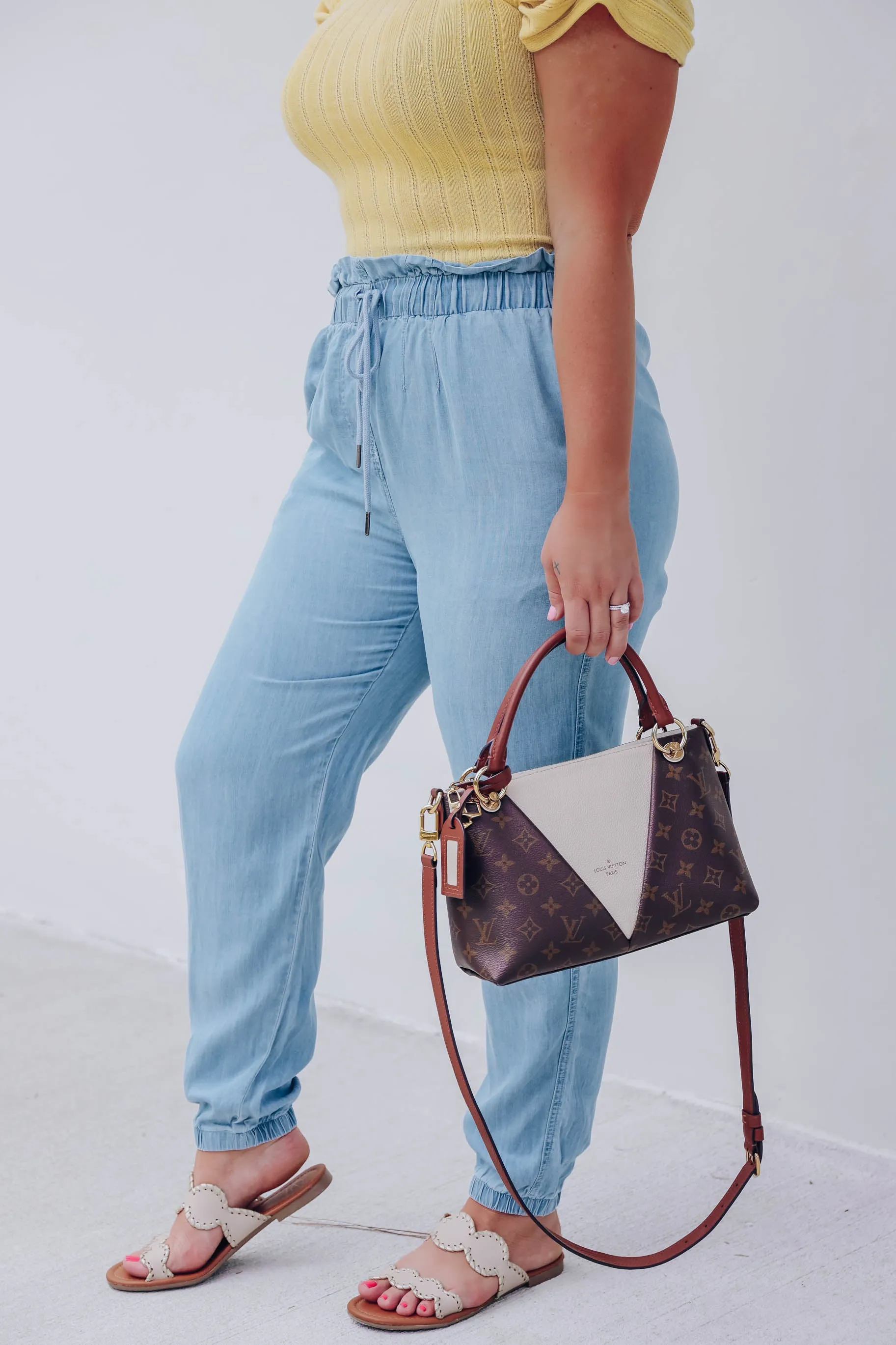 Free Fallin' Chambray Joggers - Final Sale