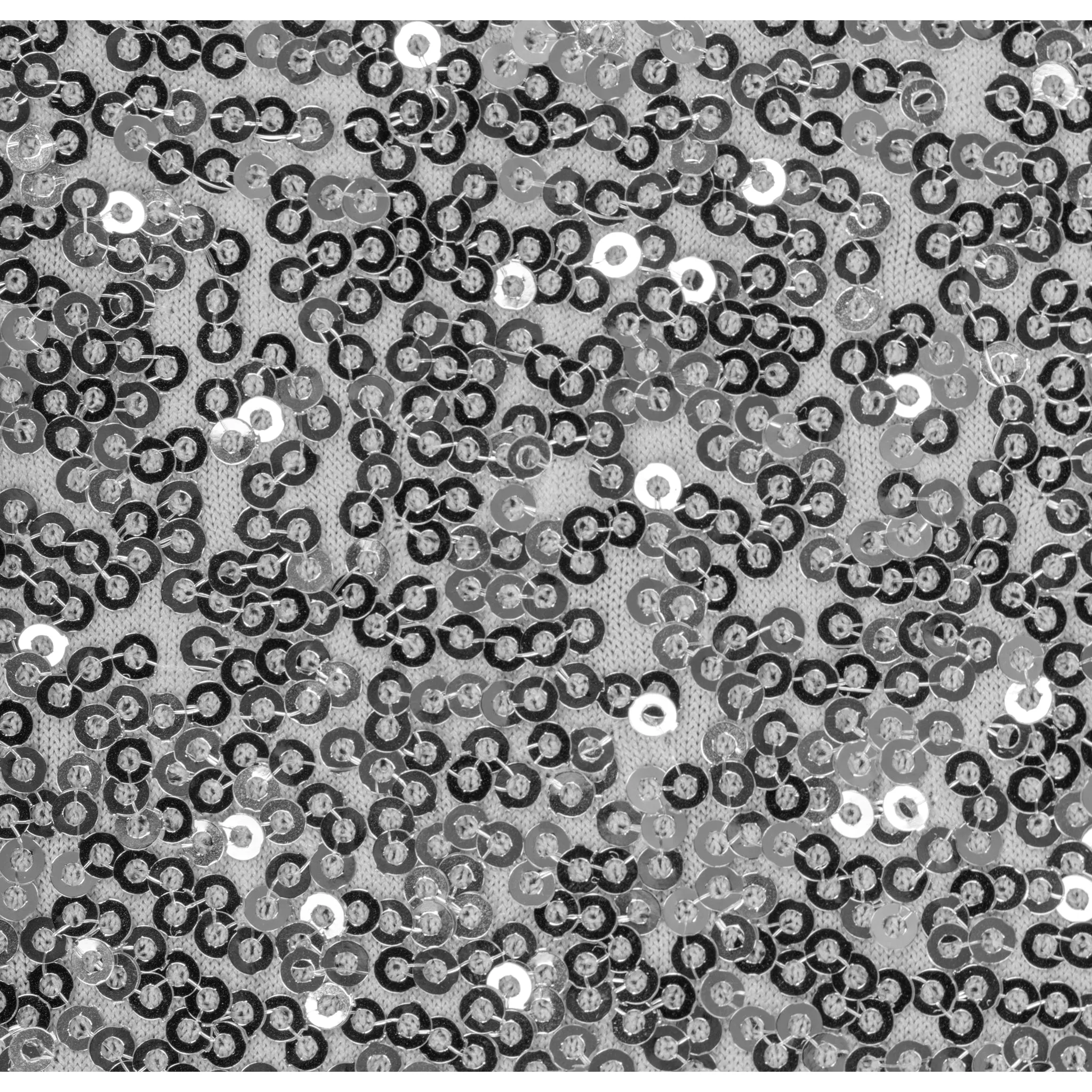Glitz Sequin Spandex Cocktail Table Cover 30"-32" Round - Silver