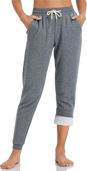 Inno 28" 31" 34" 36" Women's Baby Polar Fleece Lined Jogger Pants Warm Sweatpants Thermal Athletic Lounge