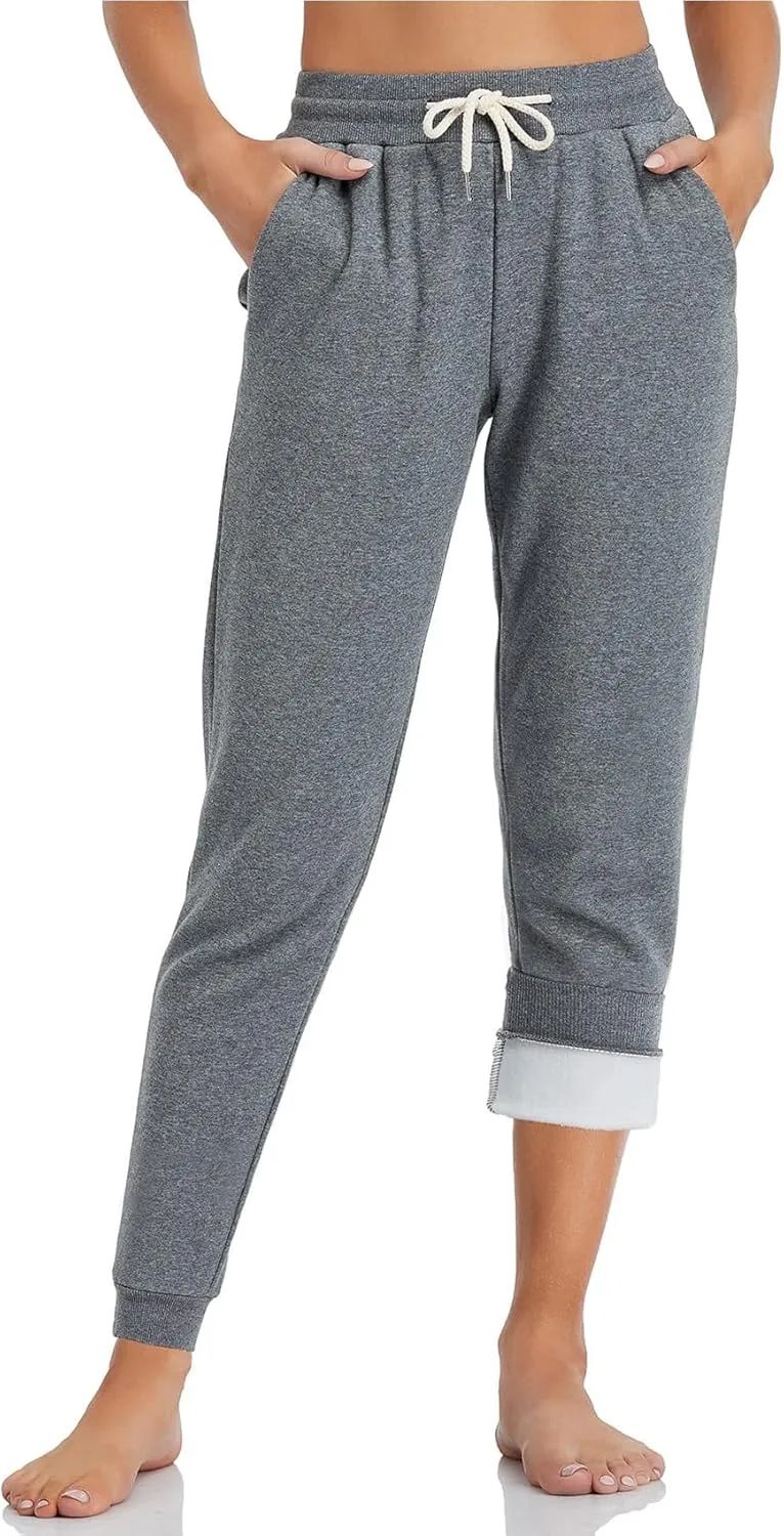 Inno 28" 31" 34" 36" Women's Baby Polar Fleece Lined Jogger Pants Warm Sweatpants Thermal Athletic Lounge