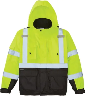 Klein Tools 60380 Bomber Jacket, High-Visibility Reflective Winter Jacket, 220-Gram Insulation for Superior Warmth, ANSI Compliant, XXL