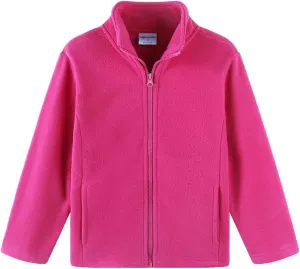 Noomelfish Girls Full Zip Soft Polar Fleece Jacket Outerwear Coat With Pockets (5-14 Years)