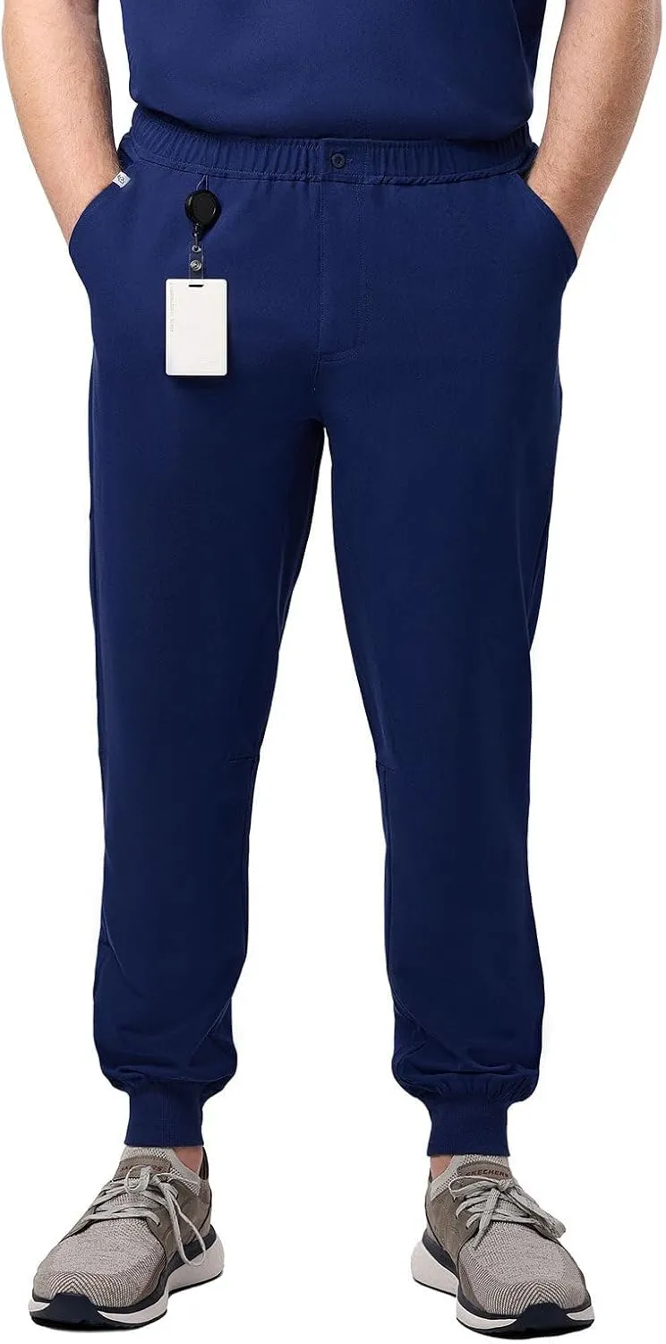 Peelz Mike Fly Front 4-Pocket Jogger Scrub Pants for Men - Soft Stretch Fabric, Mens Scrubs, Slim Fit