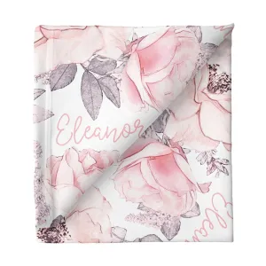 Sugar   Maple Small Stretchy Blanket - Wallpaper Floral