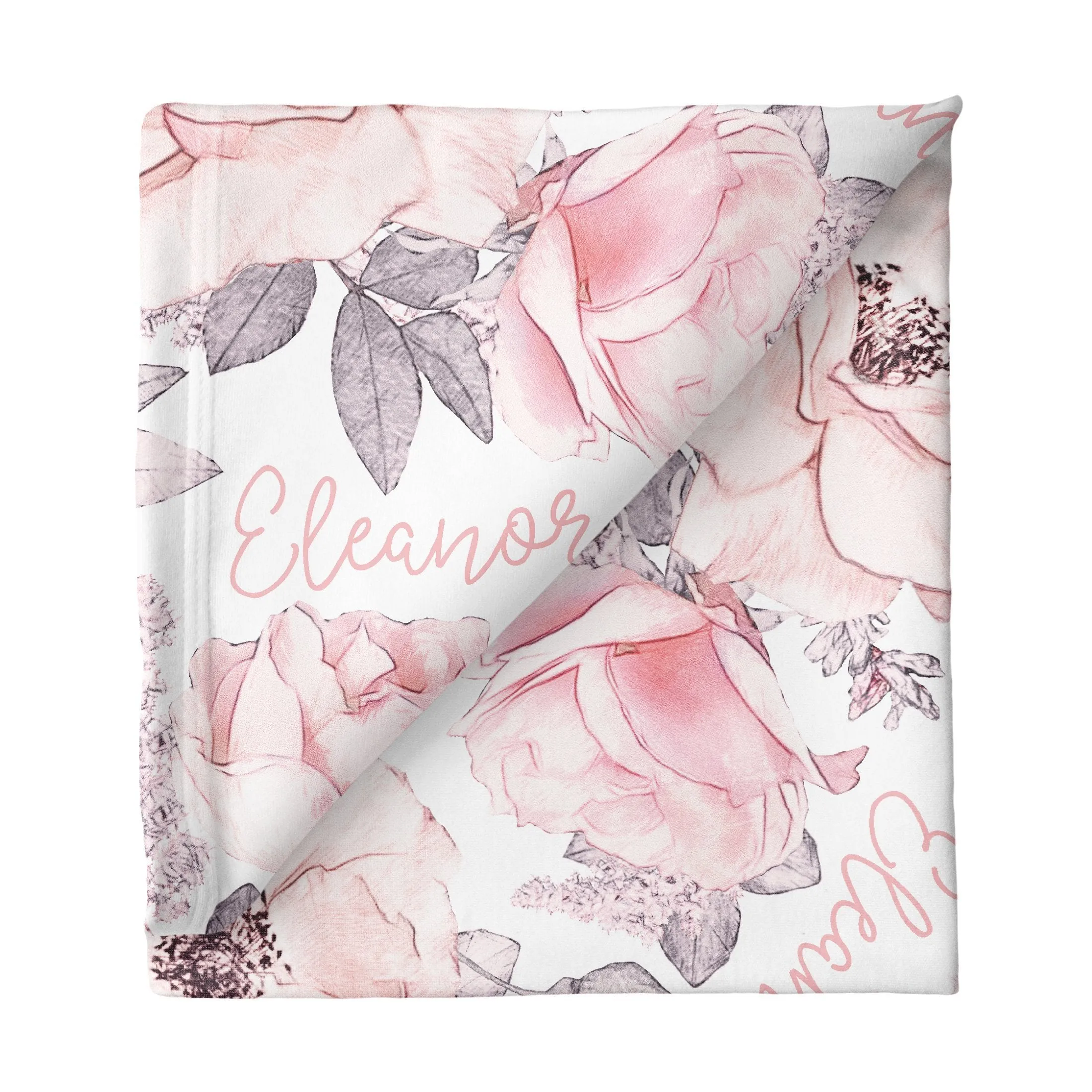 Sugar   Maple Small Stretchy Blanket - Wallpaper Floral