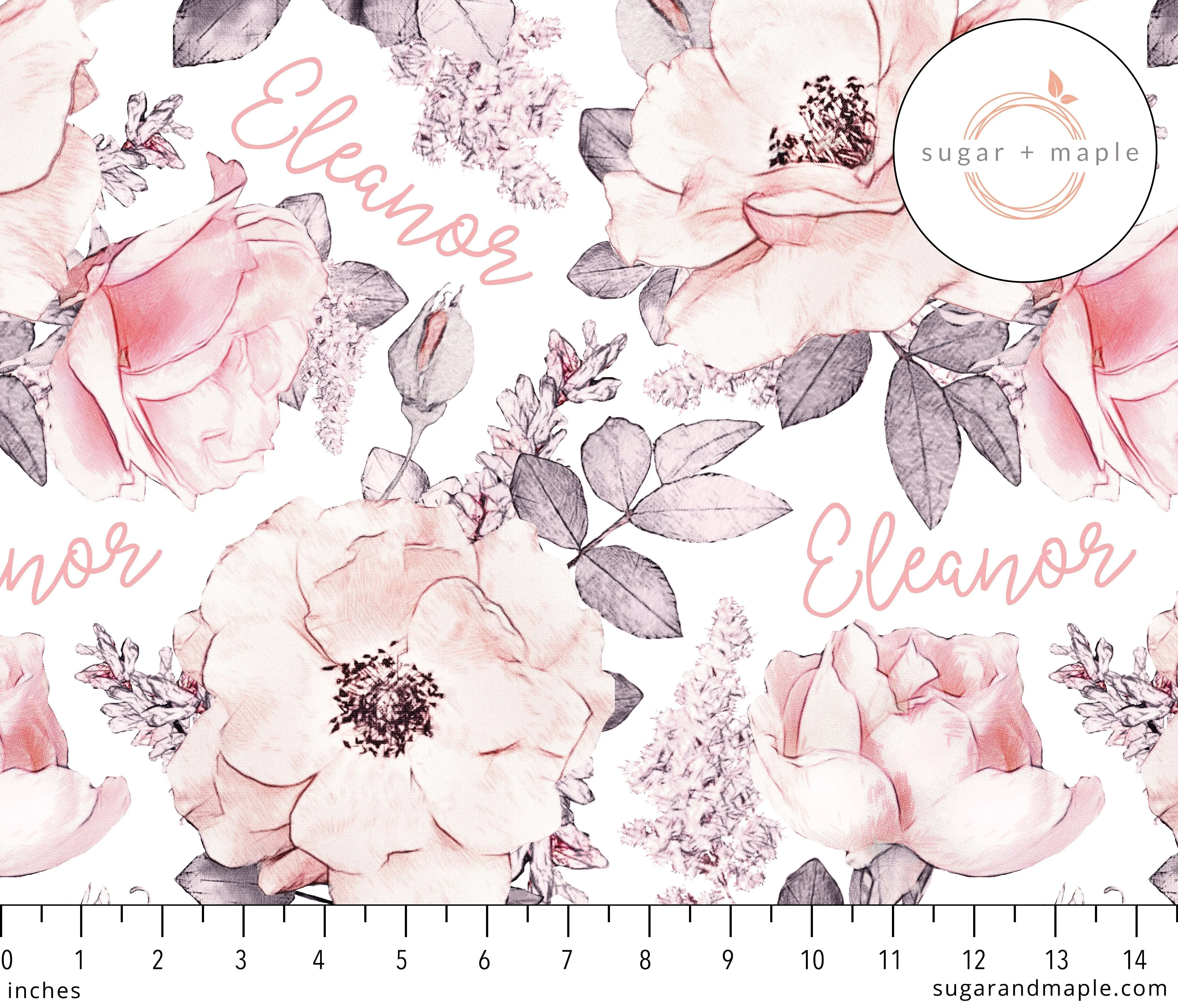 Sugar   Maple Small Stretchy Blanket - Wallpaper Floral