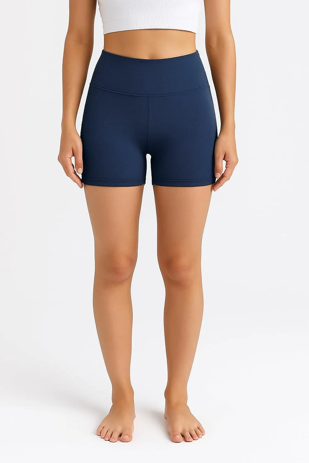 Summer Lounge Yoga Shorts for Women- High Waist Sculpted, No Rolling, No Digging, Ultra Soft Breathable, 4 Way Stretch Fit
