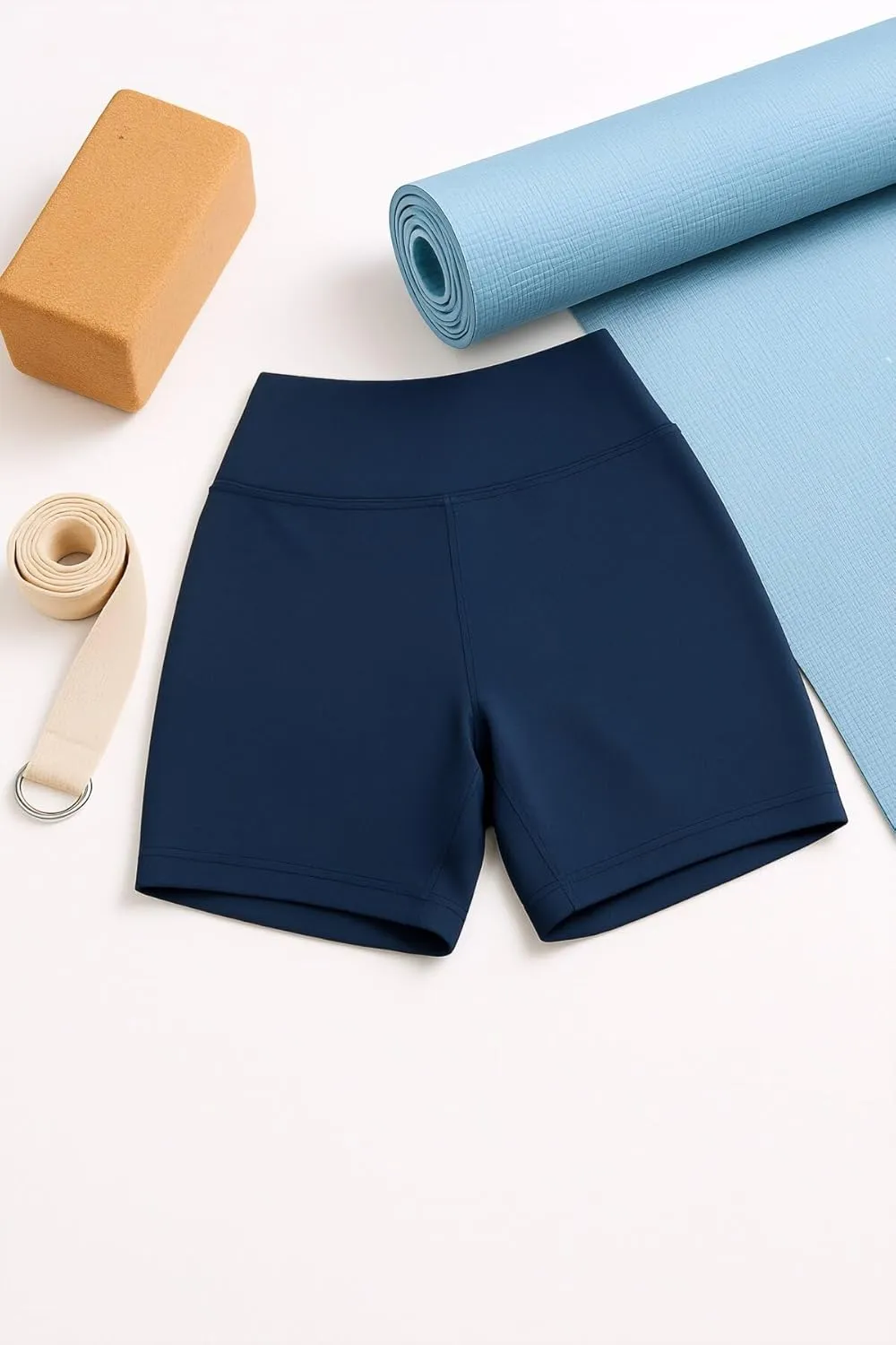 Summer Lounge Yoga Shorts for Women- High Waist Sculpted, No Rolling, No Digging, Ultra Soft Breathable, 4 Way Stretch Fit