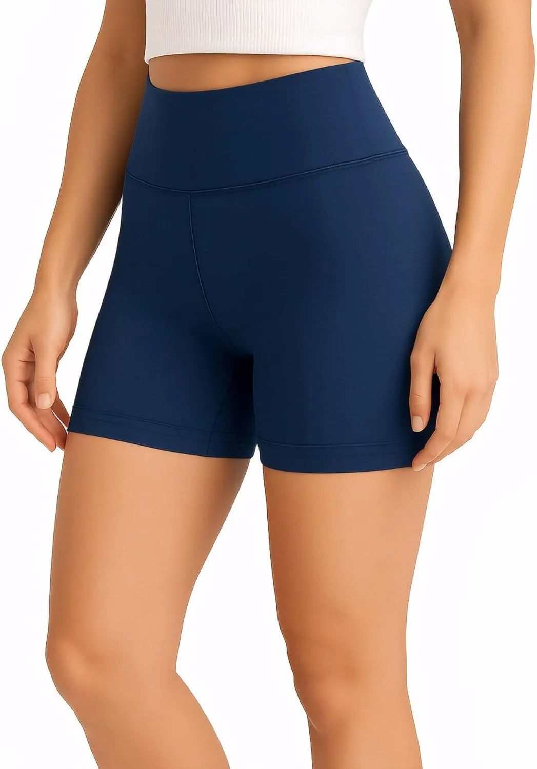 Summer Lounge Yoga Shorts for Women- High Waist Sculpted, No Rolling, No Digging, Ultra Soft Breathable, 4 Way Stretch Fit