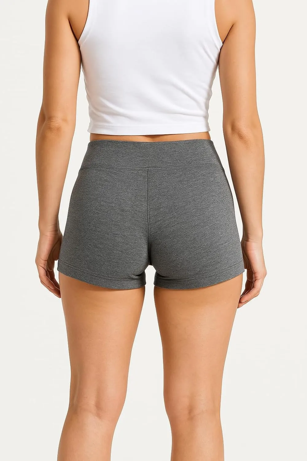 Summer Lounge Yoga Shorts for Women- High Waist Sculpted, No Rolling, No Digging, Ultra Soft Breathable, 4 Way Stretch Fit