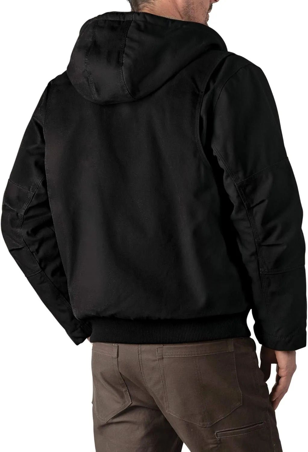 Walls Men's Mingus DWR Duck Hooded Bomber Work Jacket