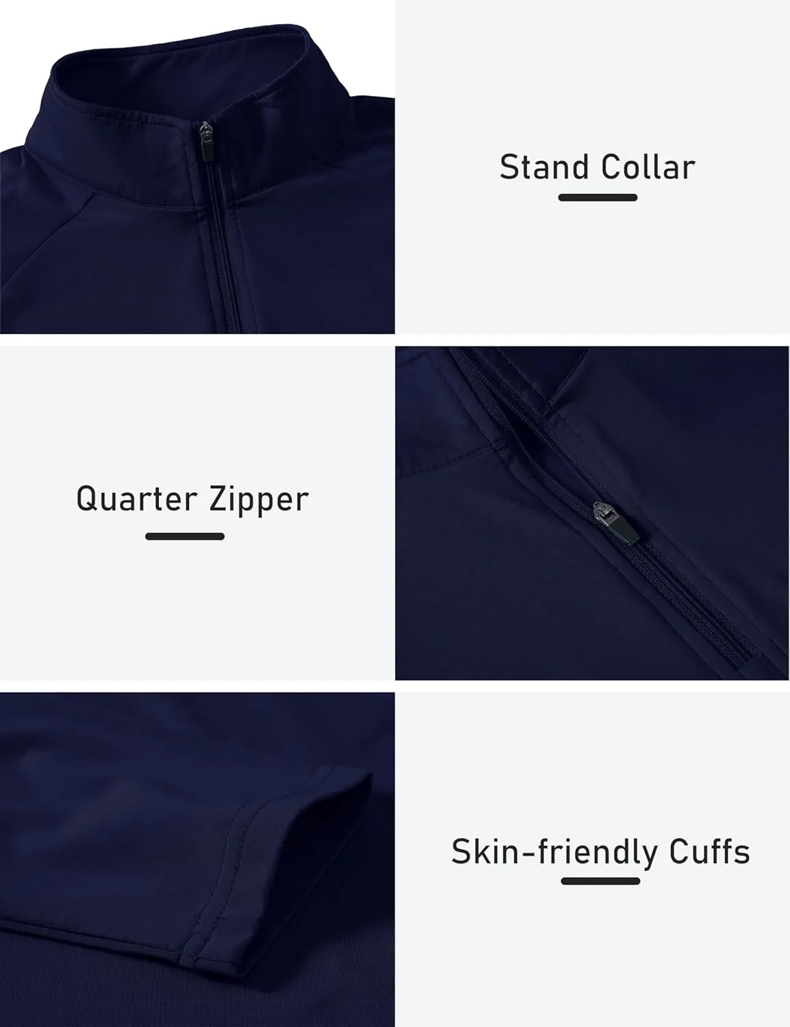 Womens 1/4 Zip Golf Shirt Long Sleeve Lightweight Golf Pullover Outdoor Athletic Tennis Polo Shirts