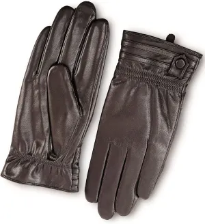 YISEVEN Men's Touchscreen Warm Fleece Fur Lined Sheepskin Leather Gloves